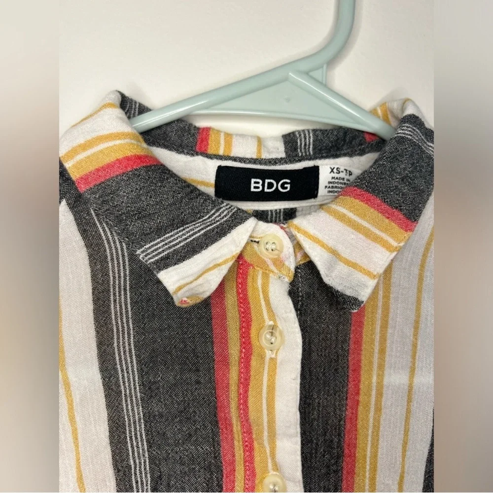 BDG - Multicolored Striped Button Down Shirt - Size XS - Picture 2 of 8